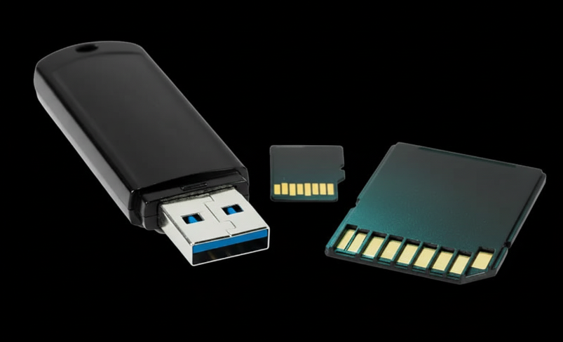 USB flash drives and SD cards